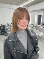イロウ 山口どうもん店(IROW)&nbsp;ブリーチなし　ベージュ　レイヤーカット ボブ 髪質改善【山口】