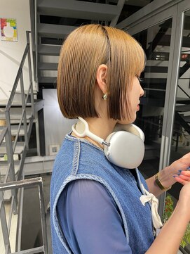 ヘアー アイス 御器所本店(HAIR ICI) 20代30代夏◎暗髪カラーレイヤーボブパーマ小顔ショート