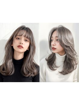 ◆堺東駅1分【カット+イルミナ￥7700】【ケアブリーチ￥11200】暗髪-ハイトーンまで柔らか透明感カラーに♪