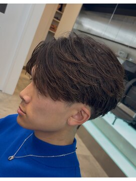 フィフスパーク(fifth PARK) 渋谷men'sフェザーパーマ微分けセンターパートフェザーショート