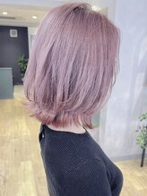 レイヤーボブとラベンダーでつくる、抜け感カラー。 [ボブ/ブリーチ/ダブルカラー/インナーカラー/吉祥寺]