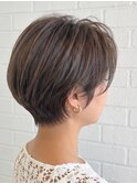 レイヤーショート×ナチュラルベージュ