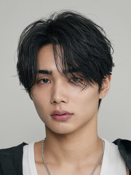 フィフス(fifth) 原宿微分けセンターパートニュアンスパーマビジネスヘア刈り上げ