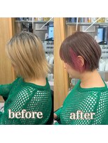 ヘアサロン ドットプラス 町田店(dot. plus) 【渡辺】ミルクティーブロンド/ダークブルー/レイヤー/町田