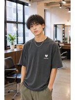MEN's Baguz MEN'Sカット/ MEN'Sパーマ/ MEN'Sカラー 韓国風ウェーブメンズマッシュ束感パーマ