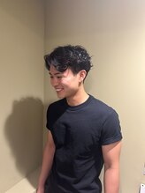 MEN'S BLANCO 名古屋栄 MEN'Sカット/MEN'Sパーマ/メンズパーマ/ニュアンスパーマ/眉毛&nbsp;ニュアンスウルフ ダウンバング ツイストスパイラル/名古屋栄