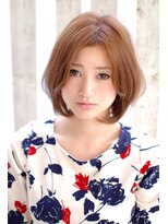 ケアウメダ(CARE UMEDA)&nbsp;【CARE】担当徳田大人可愛いナチュラルボブ　ツヤカラー