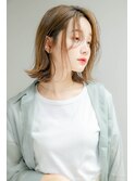 【Lond azur】透明感ベージュの外ハネカジュアルボブ
