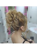 お団子、ルーズアップ