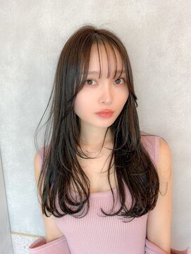 シーシンジュク 新宿南口(Sea shinjuku) 韓国前髪×ショコラアッシュ【髪質改善/新宿/ふんわりカール】