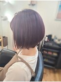 バイオレット前下がりボブ
