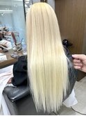 抜きっぱなしブロンド×シールエクステ80枚/外国人風ロングヘア