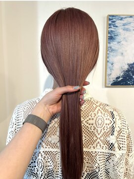 マリン(Marine) 20代30代ピンクベージュロングヘアストレート