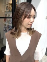 クロレ(CLORE) くびれヘア インナーカラー アッシュブラウン ベージュカラー