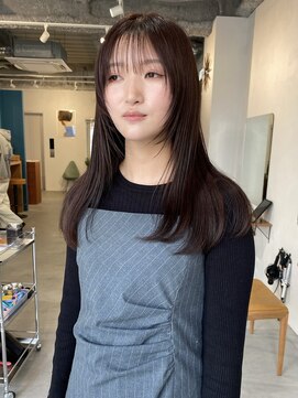 ヨー(Yoh-) 【レイヤーストレート/佐々木慧介】顔まわり/ナチュラル