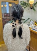 結婚式ヘアアレンジ/ヘアセット/編みおろし/ロングアレンジ