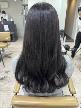 アジールヘア 所沢プロペ通り店(agir hair) 姫カットカールダークアッシュグレージュロングレイヤー所沢