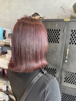 アチーブリス(achieve Liss)&nbsp;大人可愛いチェリーレッド♪切っぱなし艶感ニュアンスカラー