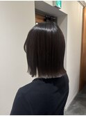 ミニボブ 縮毛矯正 髪質改善 トリートメント アッシュカラー