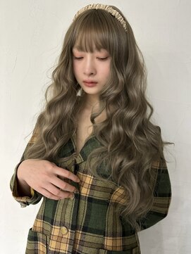 メゾンアクア 表参道(Maison ACQUA) ☆ブリーチなしダブルカラー オリーブ オリーブベージュ ボブ