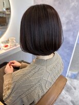 カノエ 福岡香椎店(canoe)&nbsp;丸みボブ チョコレートブラウン 20代30代 美髪 髪質改善 透明感
