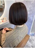 丸みボブ チョコレートブラウン 20代30代 美髪 髪質改善 透明感