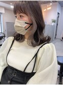 インナーグレージュ　外ハネミディアム