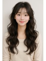 ジュノヘアージャパン 表参道(JUNO HAIR JAPAN)&nbsp;韓国ヘア/ダークアッシュ/ミディアムレイヤーカット/韓国パーマ