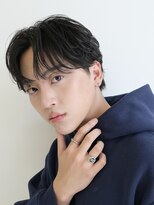 ビカムメンズヘアー 栄店(become men's hair)&nbsp;フェザーパーマ/フェザーショート/毛流れセンターパート/名古屋