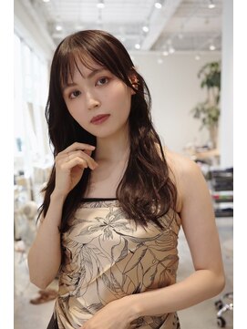 ノイ(noi) 顔周りレイヤーカットくびれヘアミルクティーベージュカラー韓国