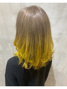 イル(ill) グラデーションイエロー 裾カラー