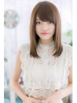 ミック 日暮里店(miq)&nbsp;斜めバングで目力UP！しっとりストレートa