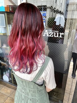ヘアーデザイン アズール(Hair Design Azur) 【Azur】インナー×ラズベリー&グレープmixフルーツカラー