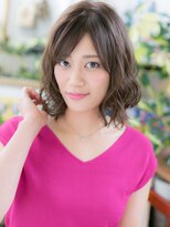 カバーヘア イヴ 戸頭店(COVER HAIR EVE)&nbsp;★ダークアッシュくせ毛風ゆるふわ外ハネボブ20代30代40代★7