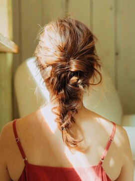 美容室 リズヘアー 稲毛店(Riz hair) 大人かわいい編みおろしアレンジ【稲毛】