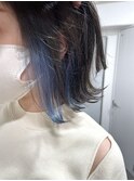 イヤリングカラー×ブルーシルバー