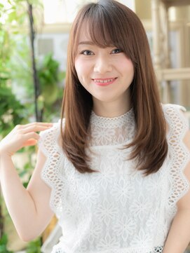カバーヘア イヴ 戸頭店(COVER HAIR EVE) 斜めバングが大人かわいい小顔エアストレートb戸頭20代30代40代