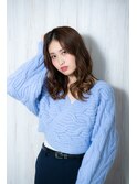 オークルベージュ/透明感/大人モテ髪/ラフウェーブ
