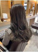 艶ロング×透明感カラー×オリーブグレージュ
