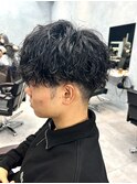 ツイストスパイラルパーマ束感ショートコンマヘア