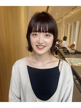 ブクレット(Bouclettes) 心斎橋　ボブ　ワイドバング　レッドカラー
