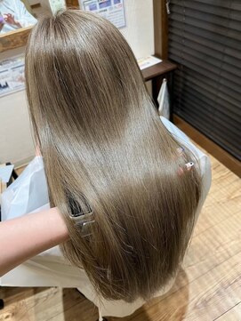 トライベッカスマートサロン(TRIBECA smart salon) サラ艶ロング/髪質改善/ハイトーンカラー/ストレート