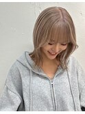 20代30代大人可愛い艶感ミルクティーベージュケアブリーチ