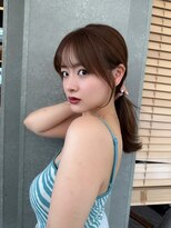 ロンド マーレ 天神大名店(Lond mare) ピンクブラウン/暖色カラー/カシスピンク/韓国ヘア/顔周りカット