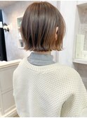福山市美容室Caary 20代30代切りっぱなしボブ外ハネボブ