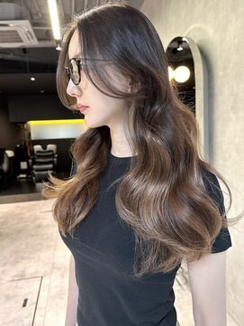 シティ(CITY) かきあげヘア かきあげ前髪 ロングレイヤーレイヤーカット
