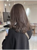 セミロングレイヤー 髪質改善カラー グレージュ レイヤーカット
