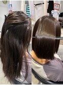 ボブ×縮毛矯正