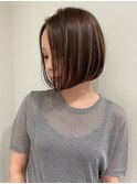ハイライトバレイヤージュダブルカラーケアブリーチ20代30代