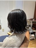 切りっぱなしボブ/ボブパーマ/コテ巻き風パーマ/20代30代40代